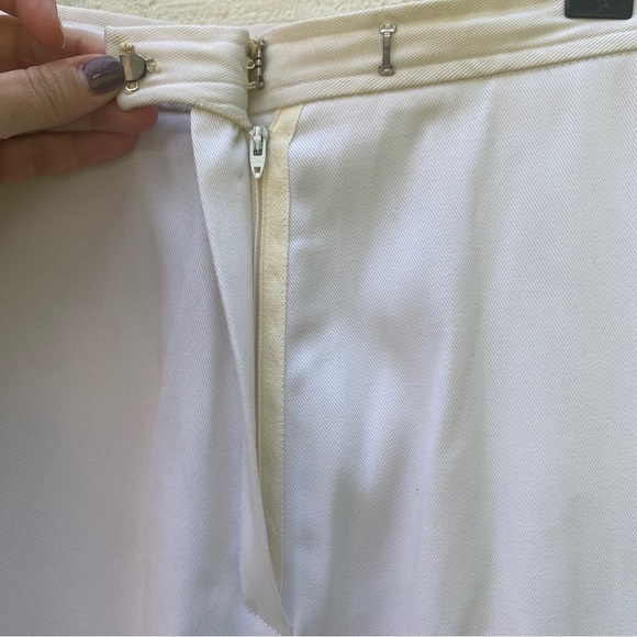 Lacoste Vintage Haymater Wide Leg White Trouser Pants Croc Emblem Late 70’s - Picture 10 of 10